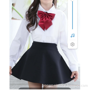 Girls solid color school uniform